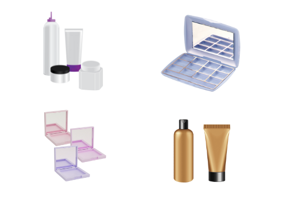Cosmetic Packaging Collage